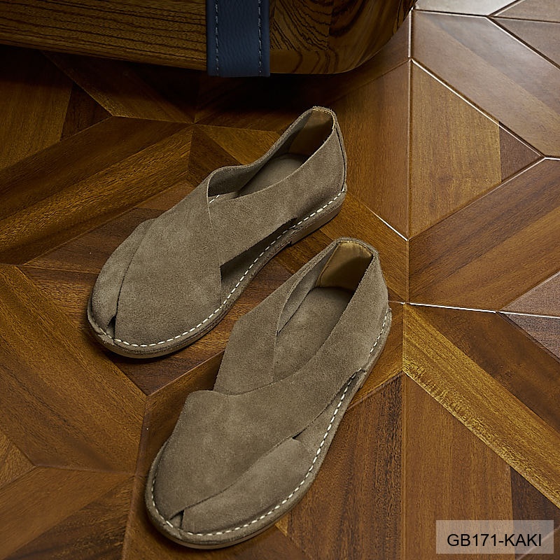 GB171 - Giày Lười Nam Da Lộn Bò Thiết Kế Bít Mũi, Thoáng Khí Chống Trượt, Phong Cách Thường Ngày_thumbnail_9