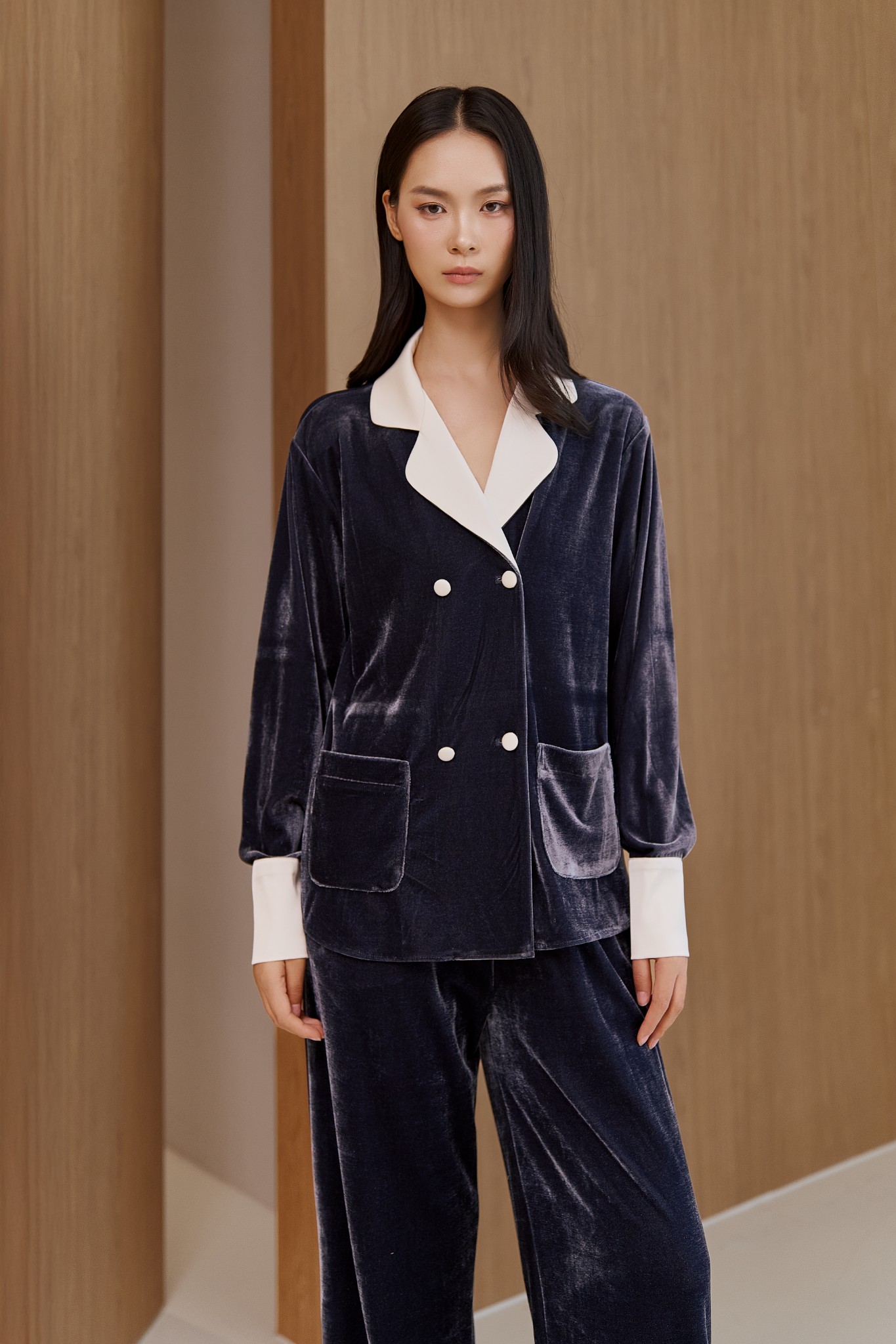 Bộ Nhung 𝑺𝒐𝒇𝒕 𝑯𝒐𝒖𝒓𝒔 áo dài tay, quần dài BN656_thumbnail_8