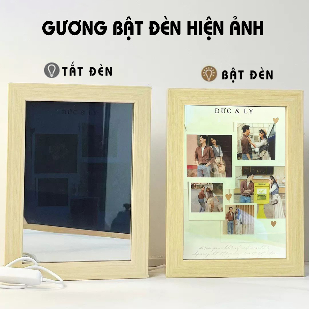 Tranh gương đèn LED in ảnh cá nhân hóa – Quà tặng tốt nghiệp ý nghĩa dành cho bạn bè, người thân kỷ niệm ngày ra trường