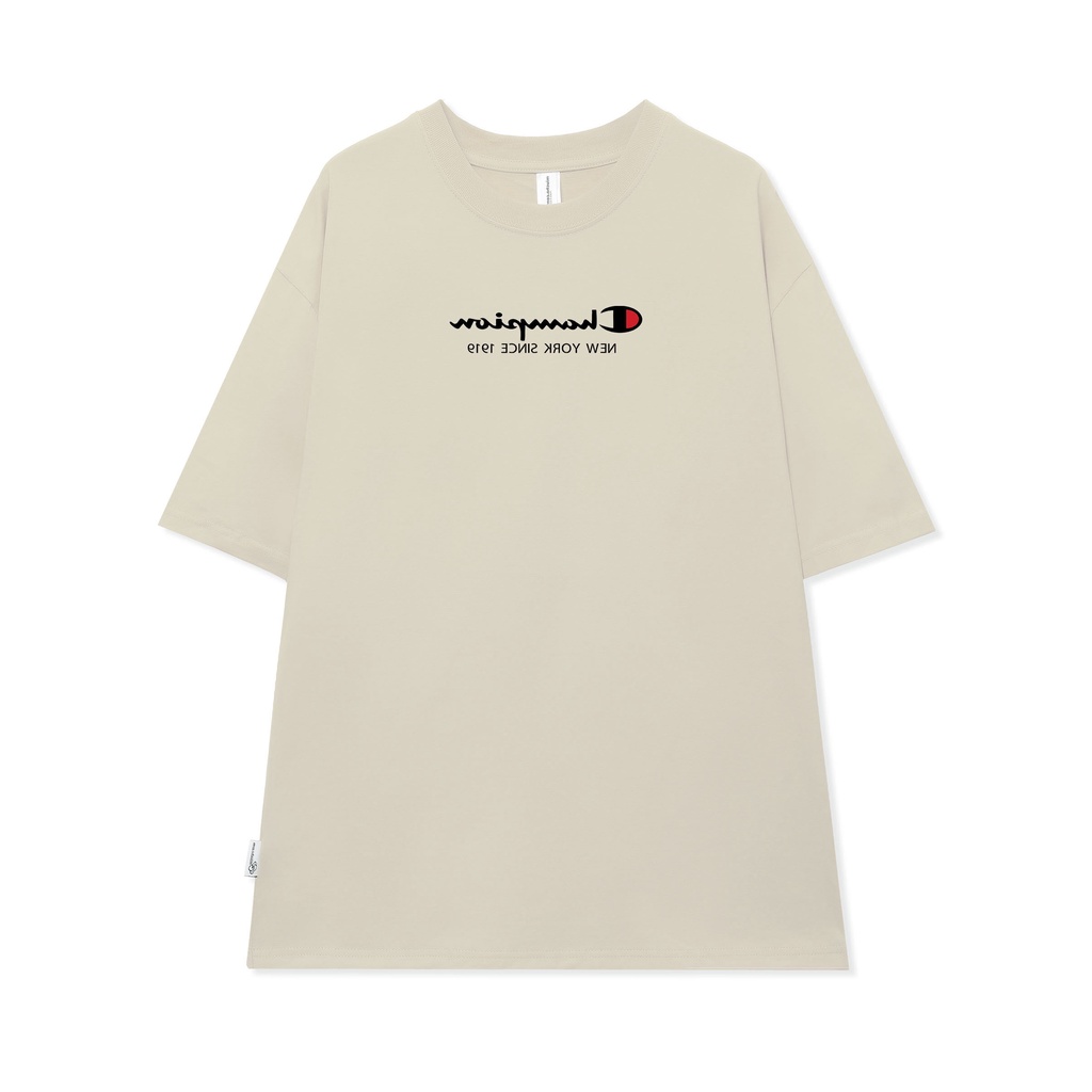 Áo phông nữ form rộng tay lỡ unisex chất vải cotton AT084 Miucho in logo_thumbnail_7