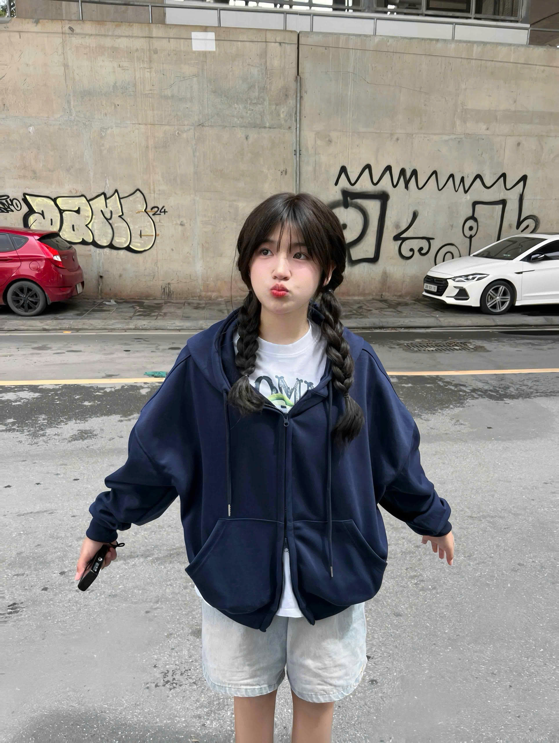 Áo hoodie zip unisex form boxy HXT02 Miucho chất vải nỉ 2 da dày dặn thoáng mát khóa kéo_thumbnail_8