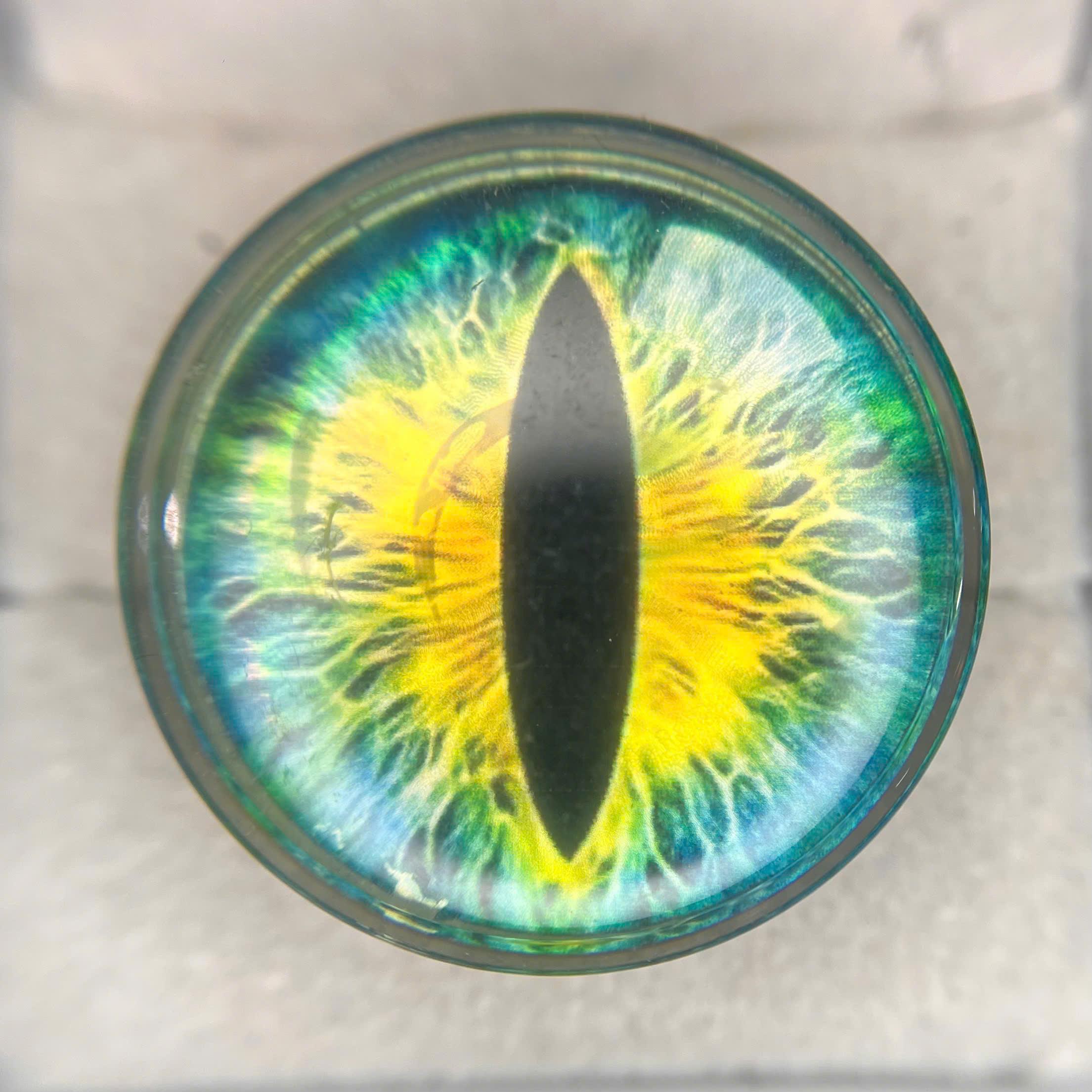 Khuyên nong mắt mèo vàng xanh size 30.