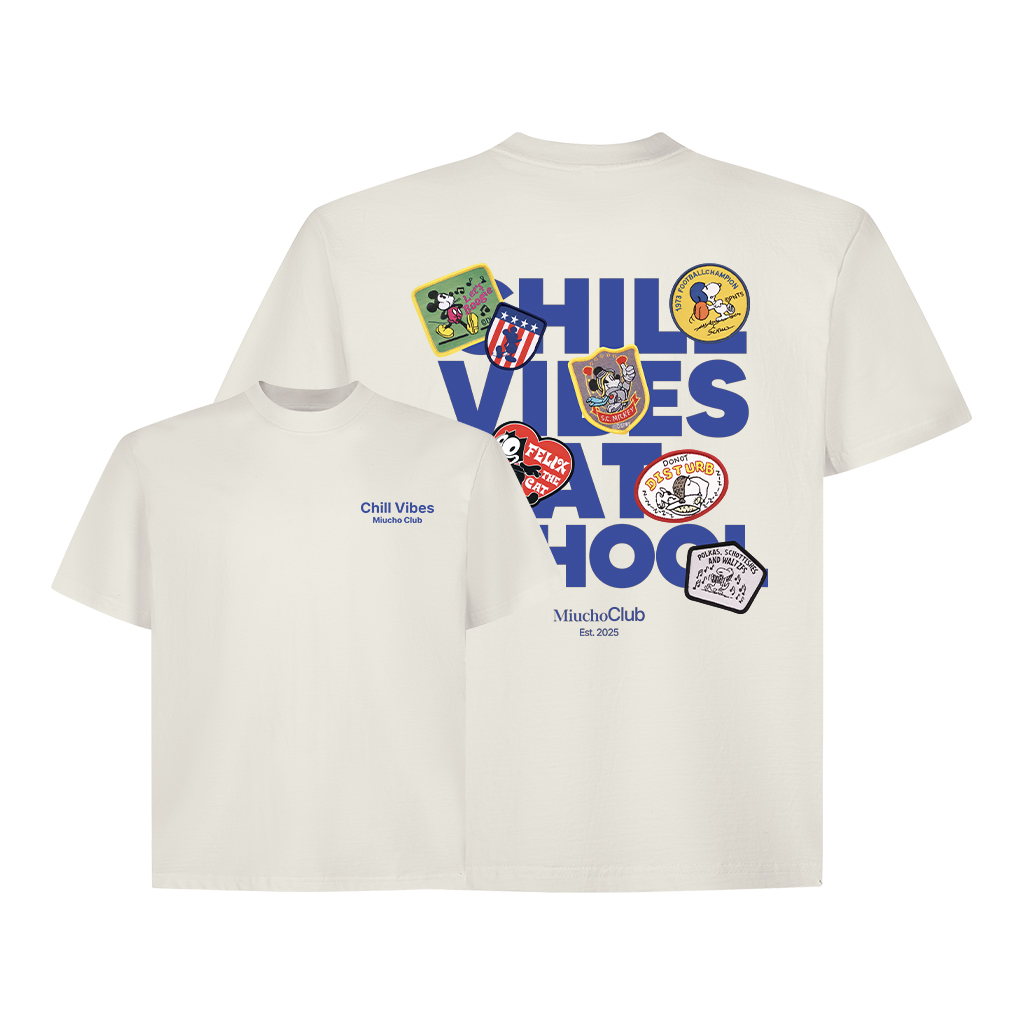 Áo thun boxy chill vibes AXD2434 Miucho cổ tròn vải cotton 2c 250gsm đứng form in mix_thumbnail_8