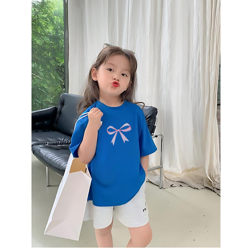 Áo phông bé gái in hình nơ - Loza Kids Mã AT2733_thumbnail_6