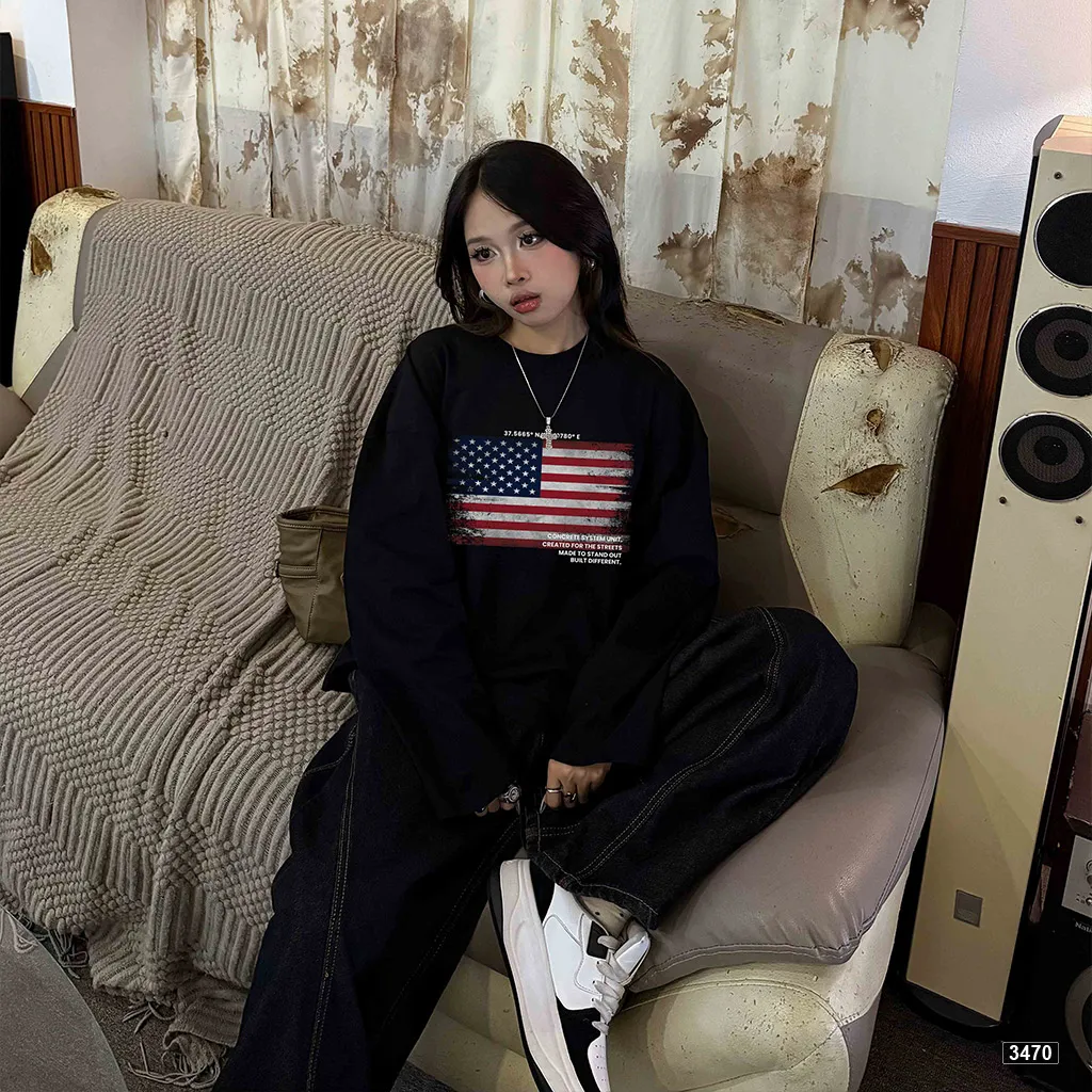 Áo thun boxy tay dài cá tình hot trend Miucho 3470_thumbnail_2