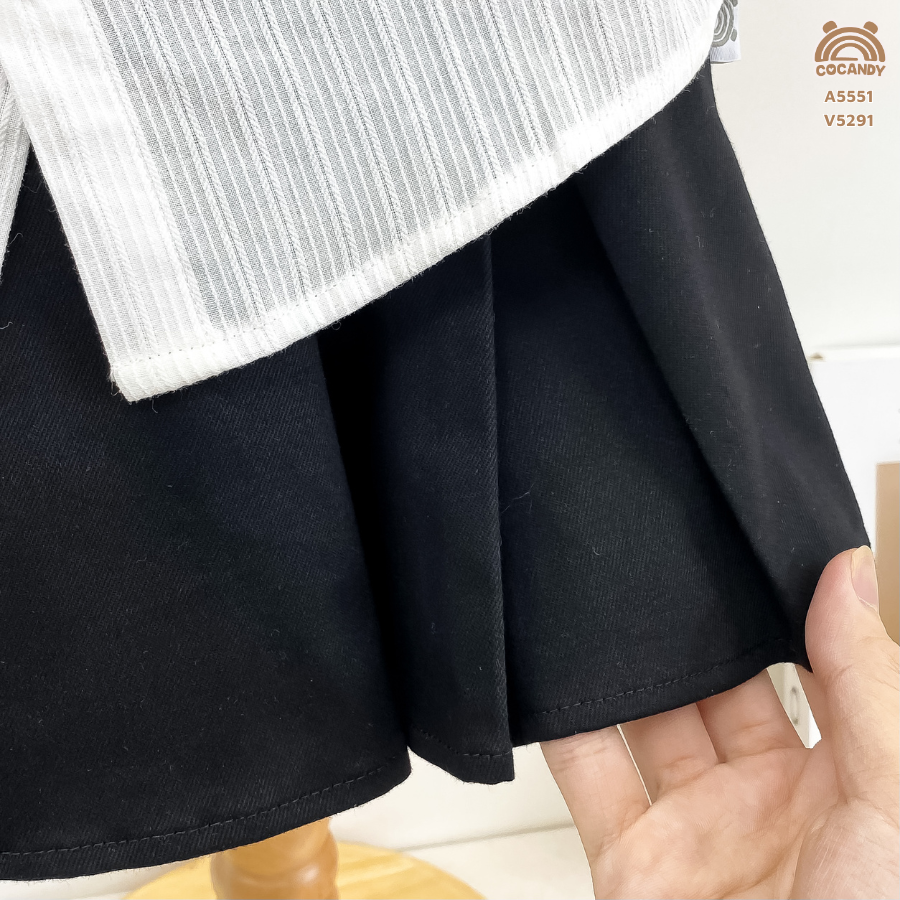 Chân váy ĐEN xếp ly 2 nơ_thumbnail_3