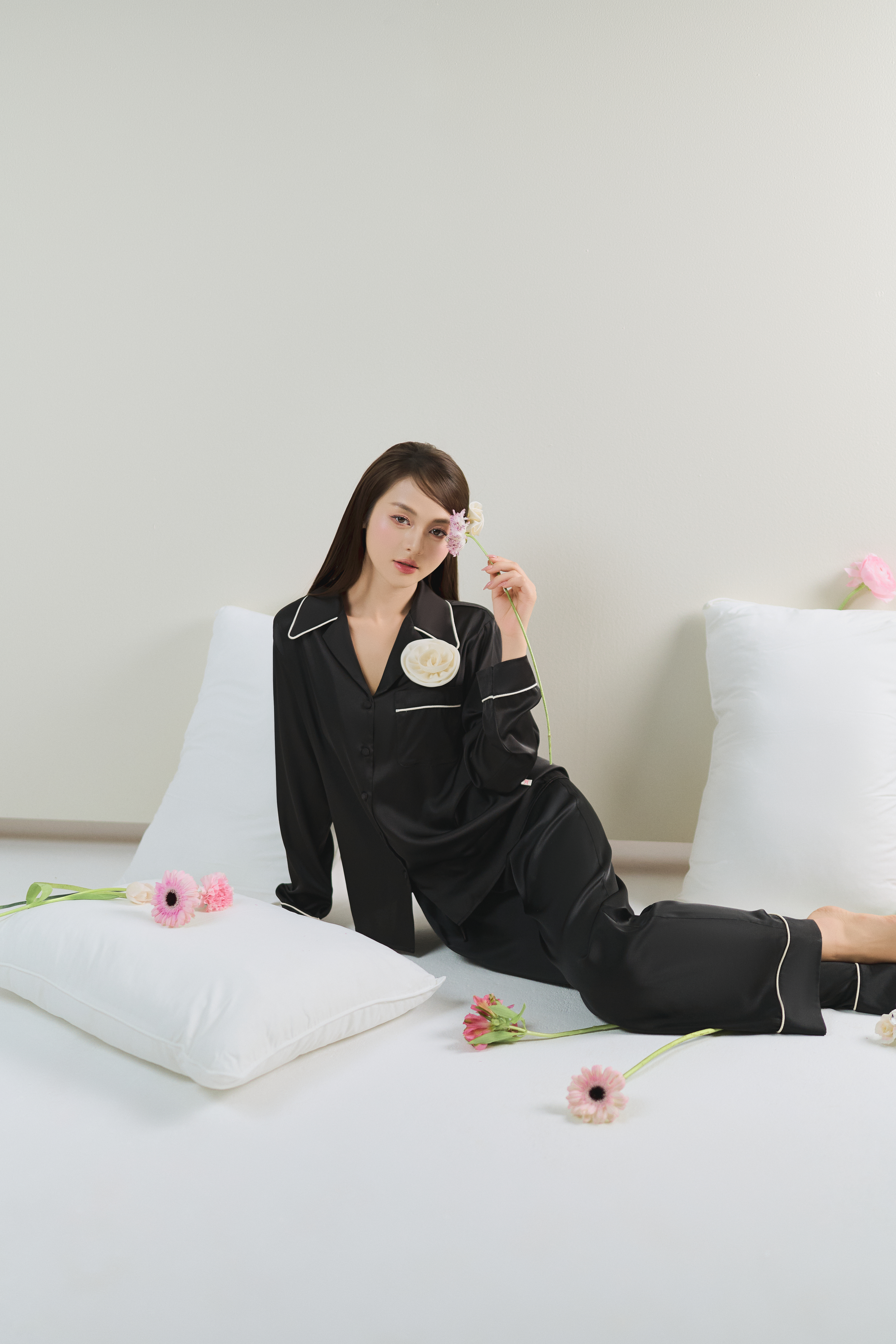 Bộ lụa áo dài tay, quần dài BN608_thumbnail_16