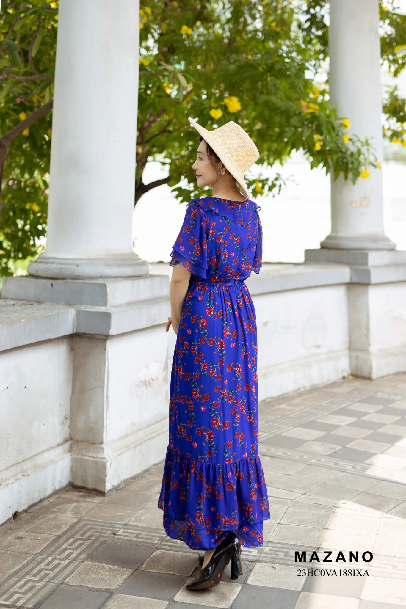 Đầm xanh chân rủ phối bèo nữ tính_thumbnail_5