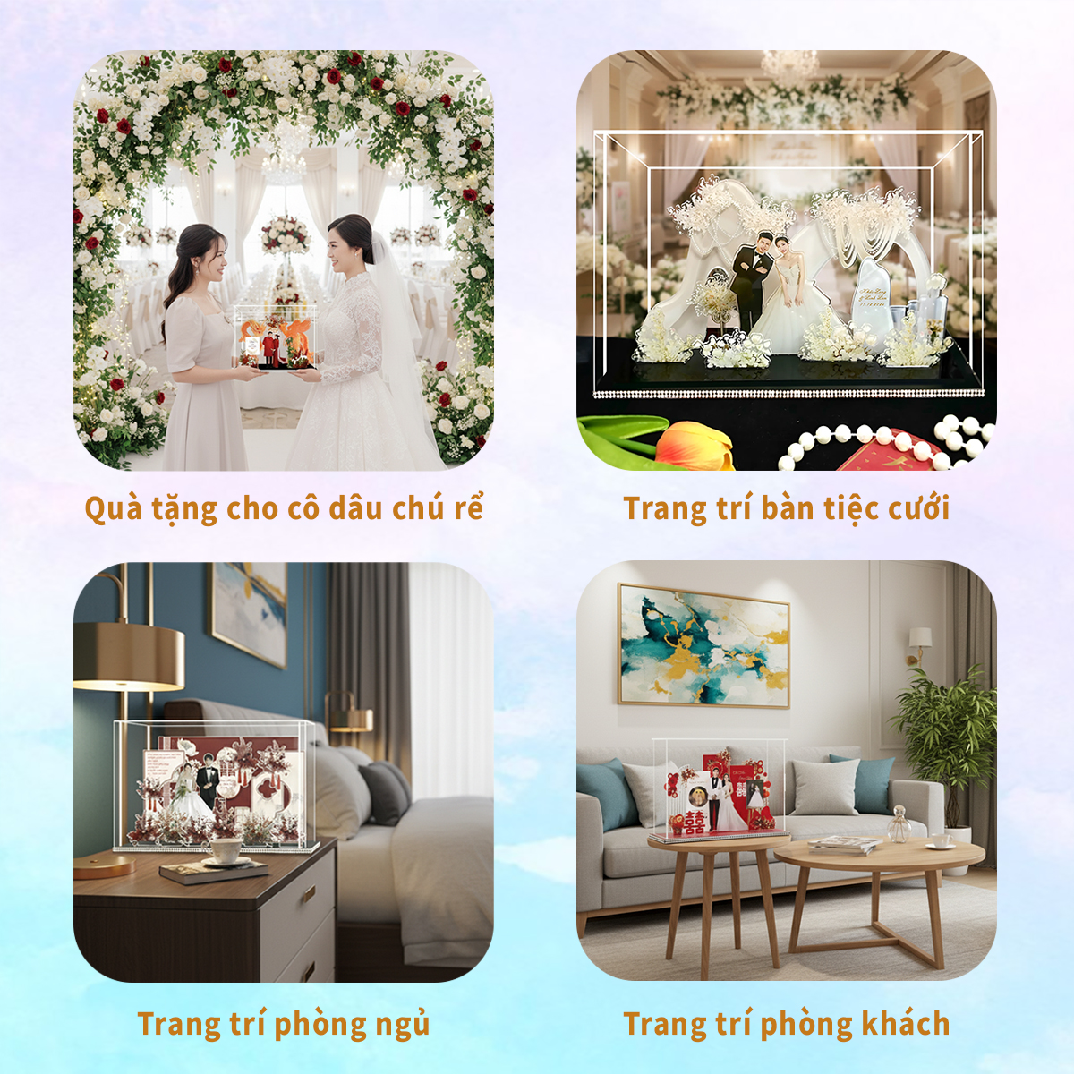Standee Đám Cưới – Mô Hình Mica 3D Trang Trí, In Ảnh Theo Yêu Cầu, Quà Cưới Decor (Tặng Hộp+ Túi) - Size tính theo chiều ngang_thumbnail_7