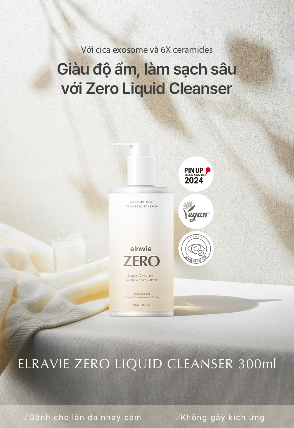 Sữa rửa mặt thuần chay Elarvie Zero Liquid Cleanser_thumbnail_3