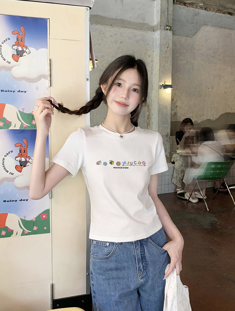 Áo baby tee ôm local brand ABD1564 Miucho vải cotton co giãn thoáng mát cổ tròn in mix_thumbnail_6