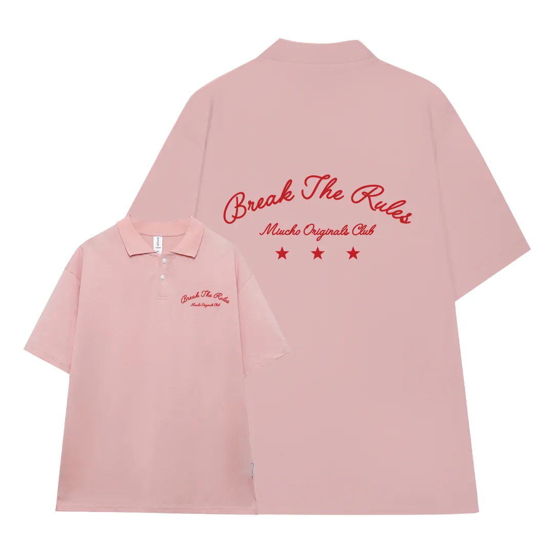 Áo polo form rộng basic 2482 Miucho vải cotton co giãn thoáng mát cổ trụn in typography_thumbnail_8