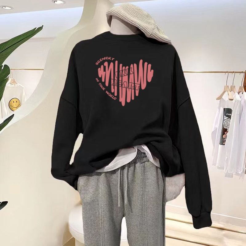 [Form Rộng] Áo sweater nữ màu đen in hình nhiều mẫu - Loza G0115