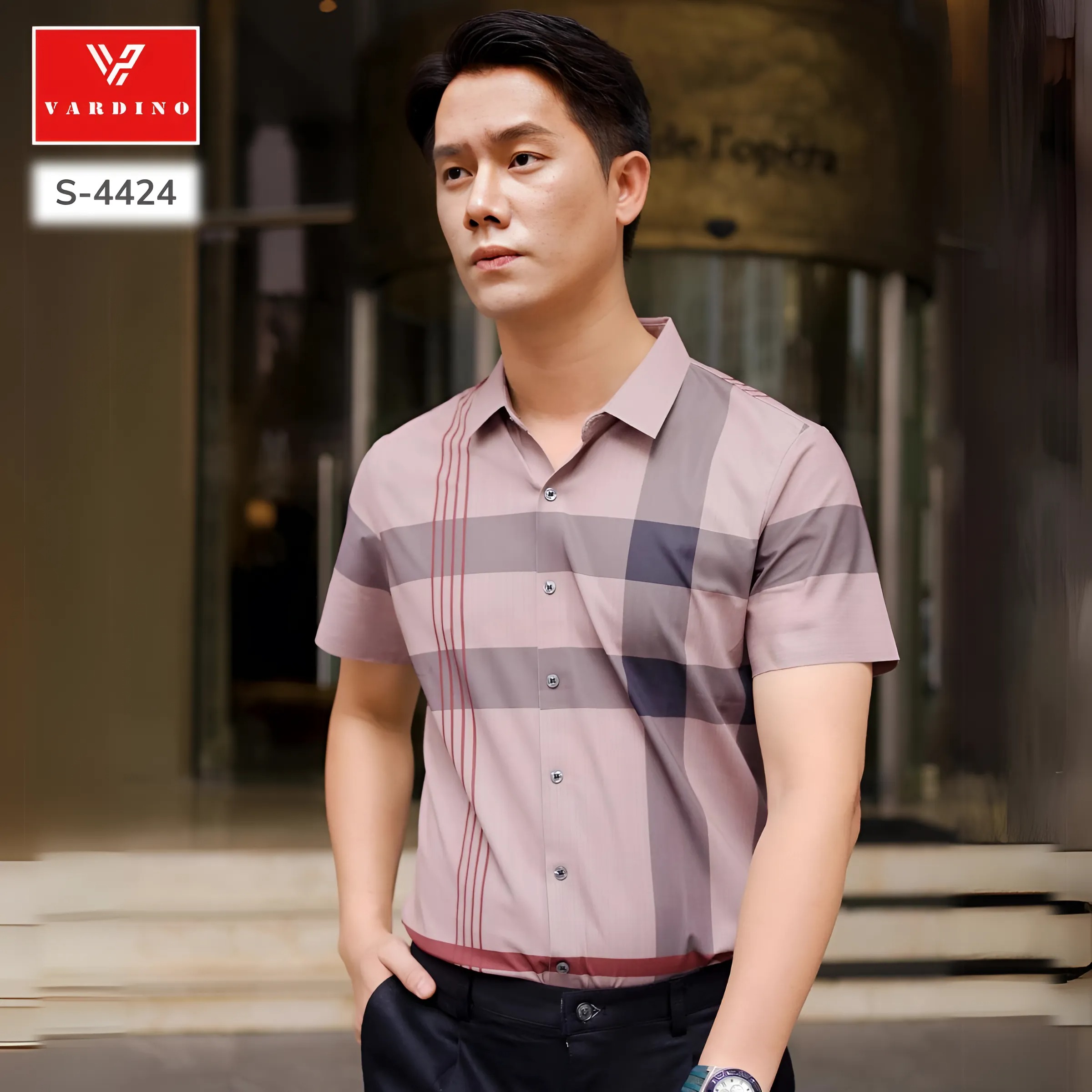 Áo Sơ Mi Nam Ngắn Tay Vardino Cao Cấp, Phong Cách Đa Dạng