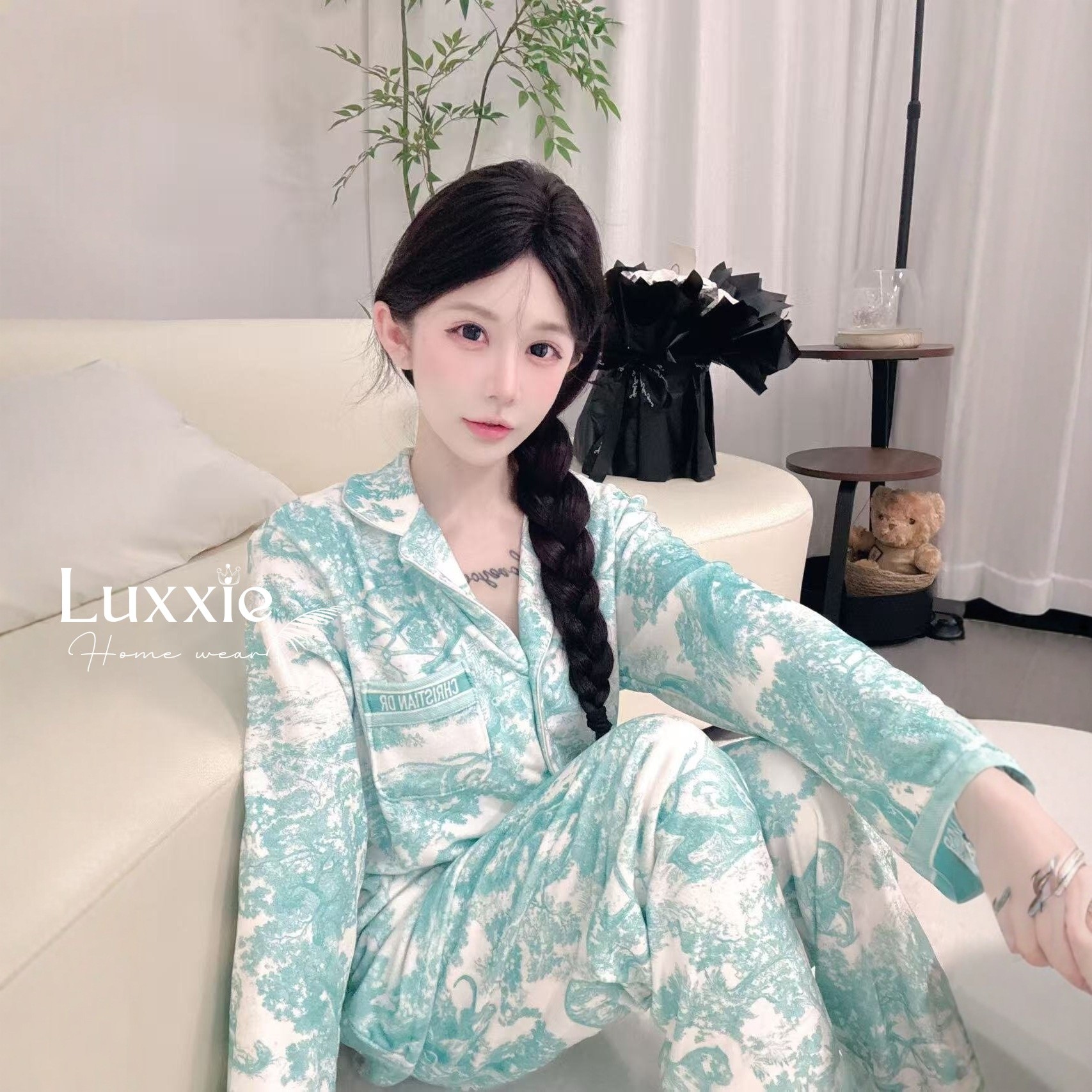 NHUNG39 Bộ ngủ nhung nỉ DR_thumbnail_4