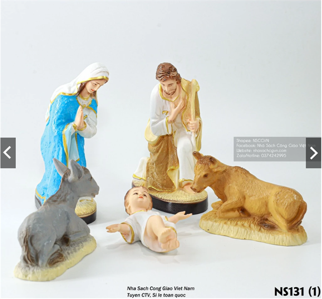 Bộ Noel Giáng Sinh 14cm (5 tượng) ✔