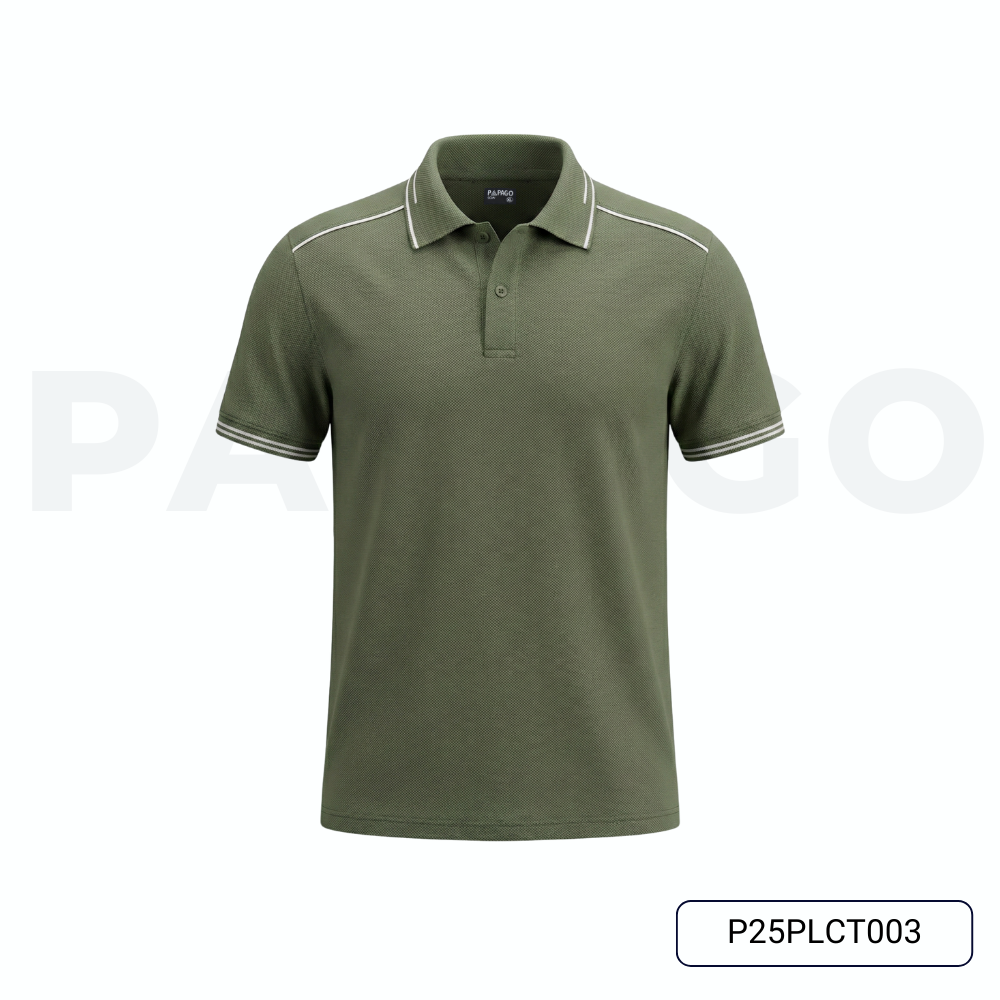 Áo polo cao cấp PAPAGO nam Trung niên vải cotton kim cương form rộng - P25PLCT003_thumbnail_13