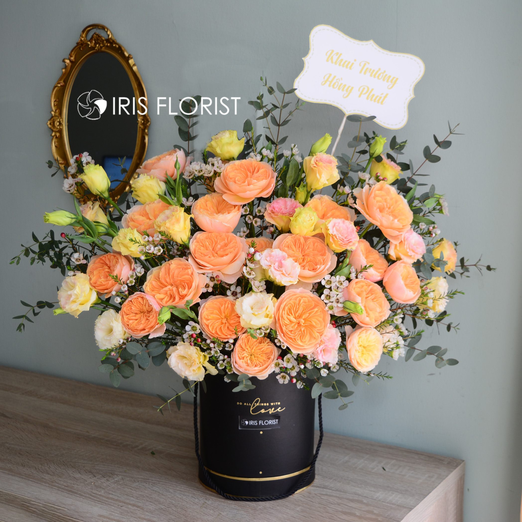 Hộp hoa Juliet sang trọng