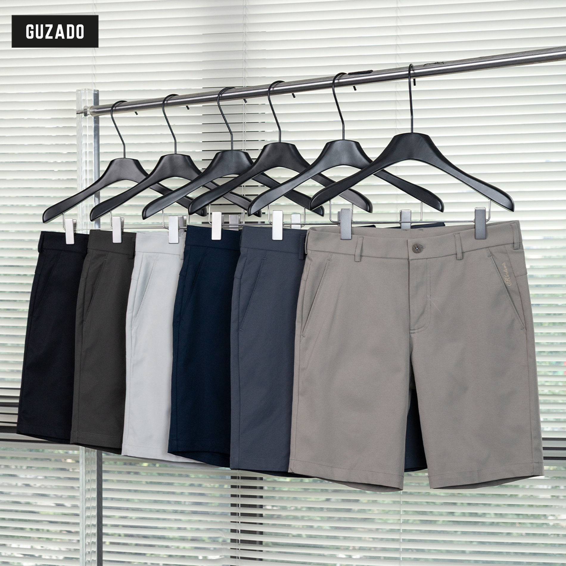 Quần Short Nam GUZADO Vải KaKi Cao Cấp Dày Dặn, Sang Trọng MSR2515