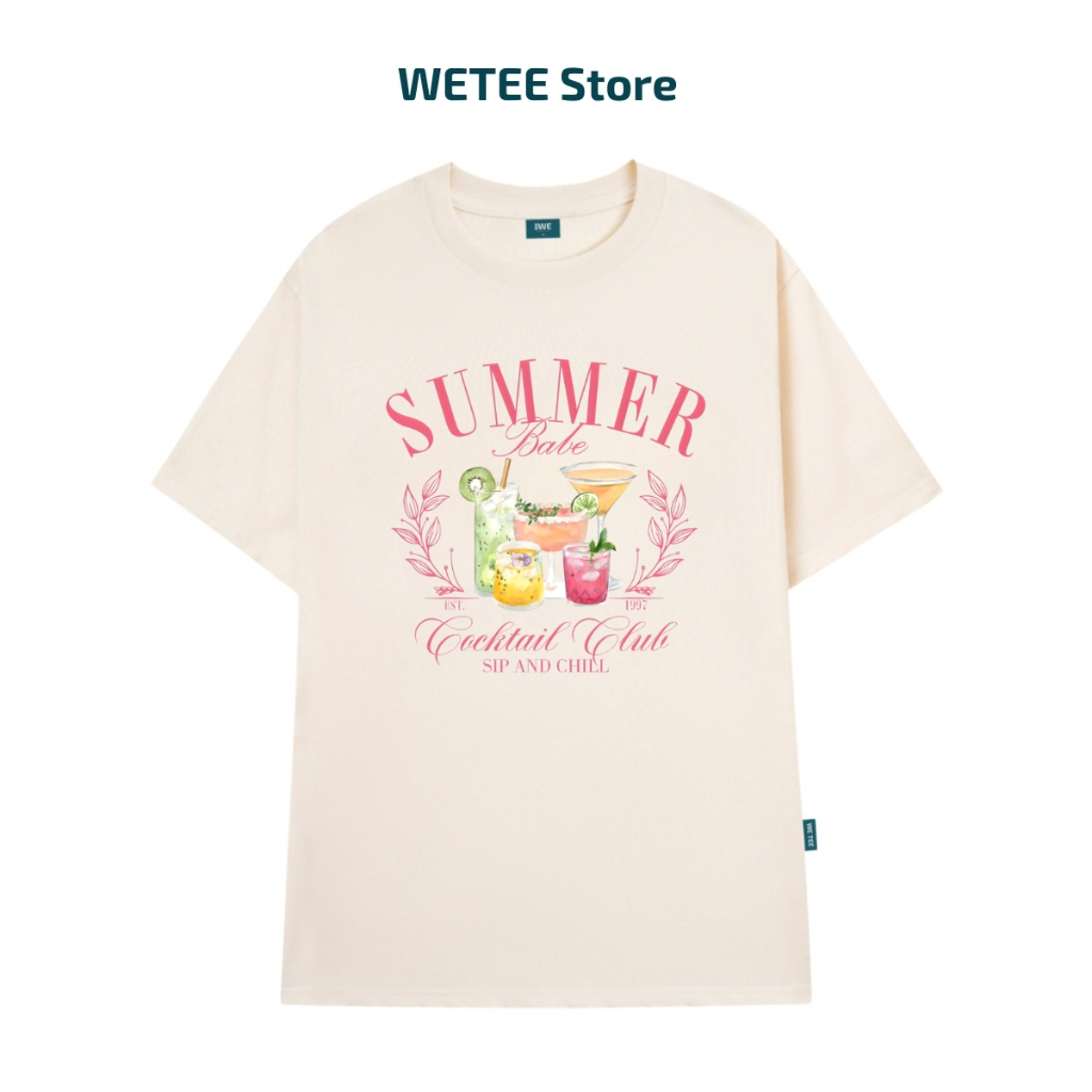 Áo thun unisex UX30 SUMMER VIBE đi chơi đi biển dáng oversized local brand WETEE - T048_thumbnail_1