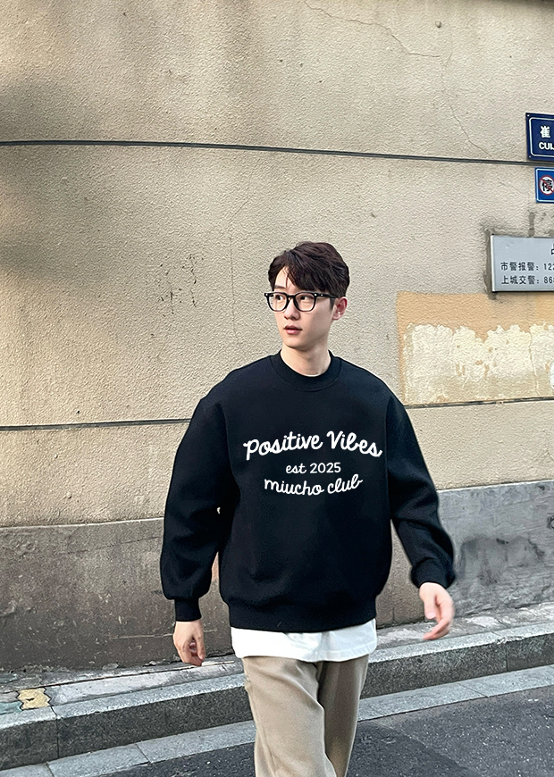 Áo sweater nam form boxy 1930 Miucho cổ tròn vải nỉ bông 350 GSM dày dặn in typography_thumbnail_6