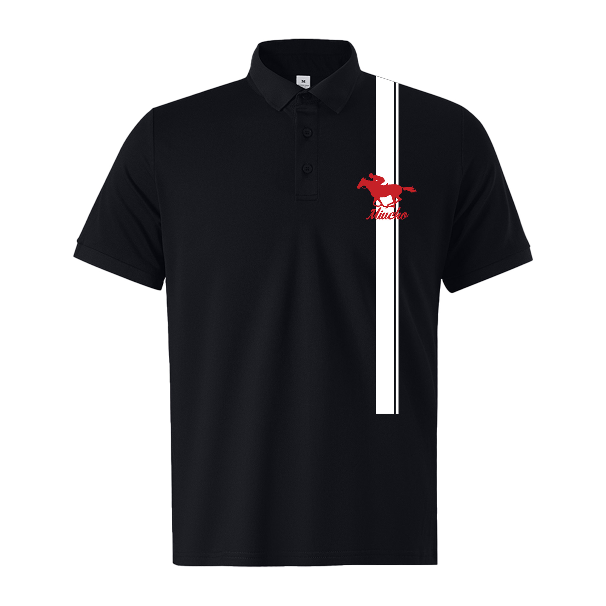 Áo polo nam phong cách vintage PLCSD2427 Miucho Iconic form vừa tay ngắn cổ trụ in artwork_thumbnail_6