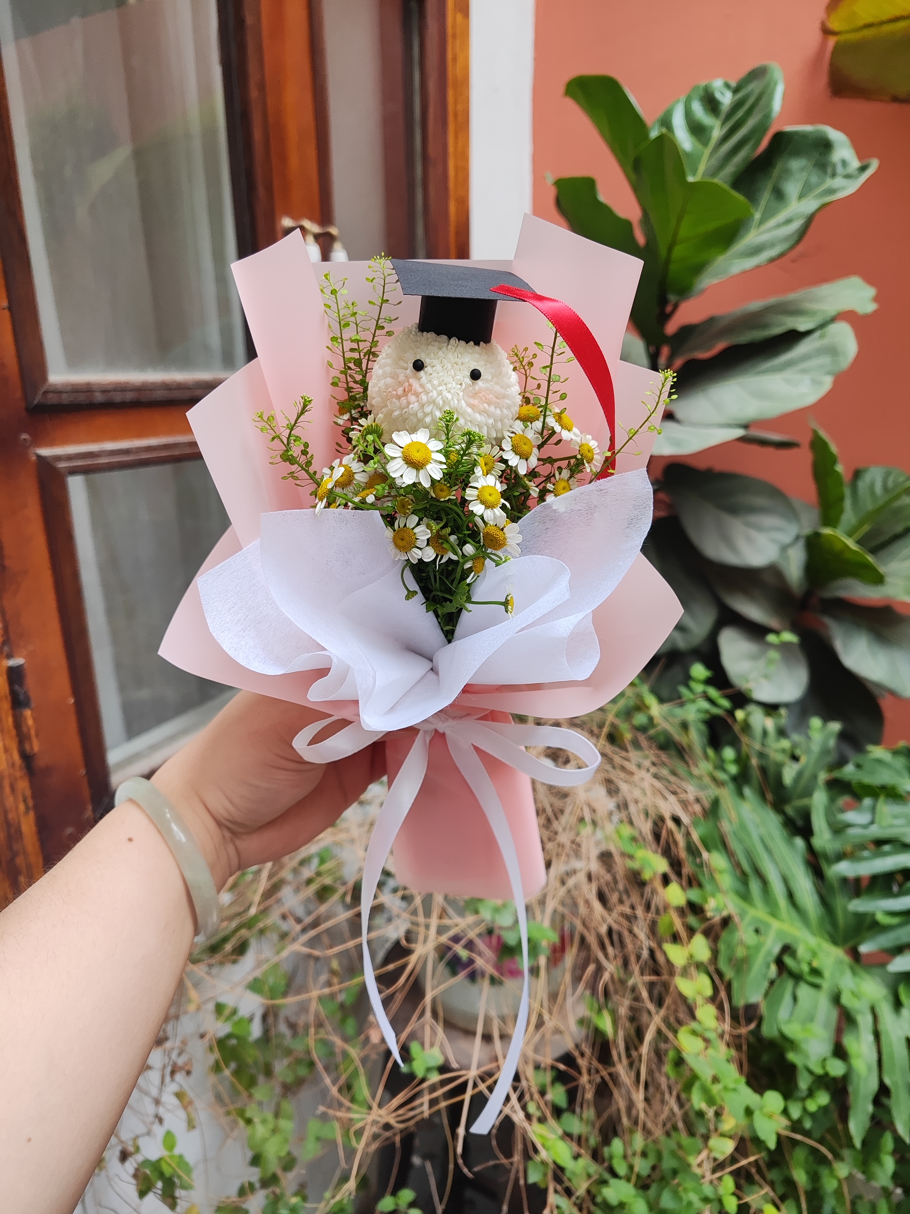 Bó hoa Mini Tốt nghiệp cúc Ping pong