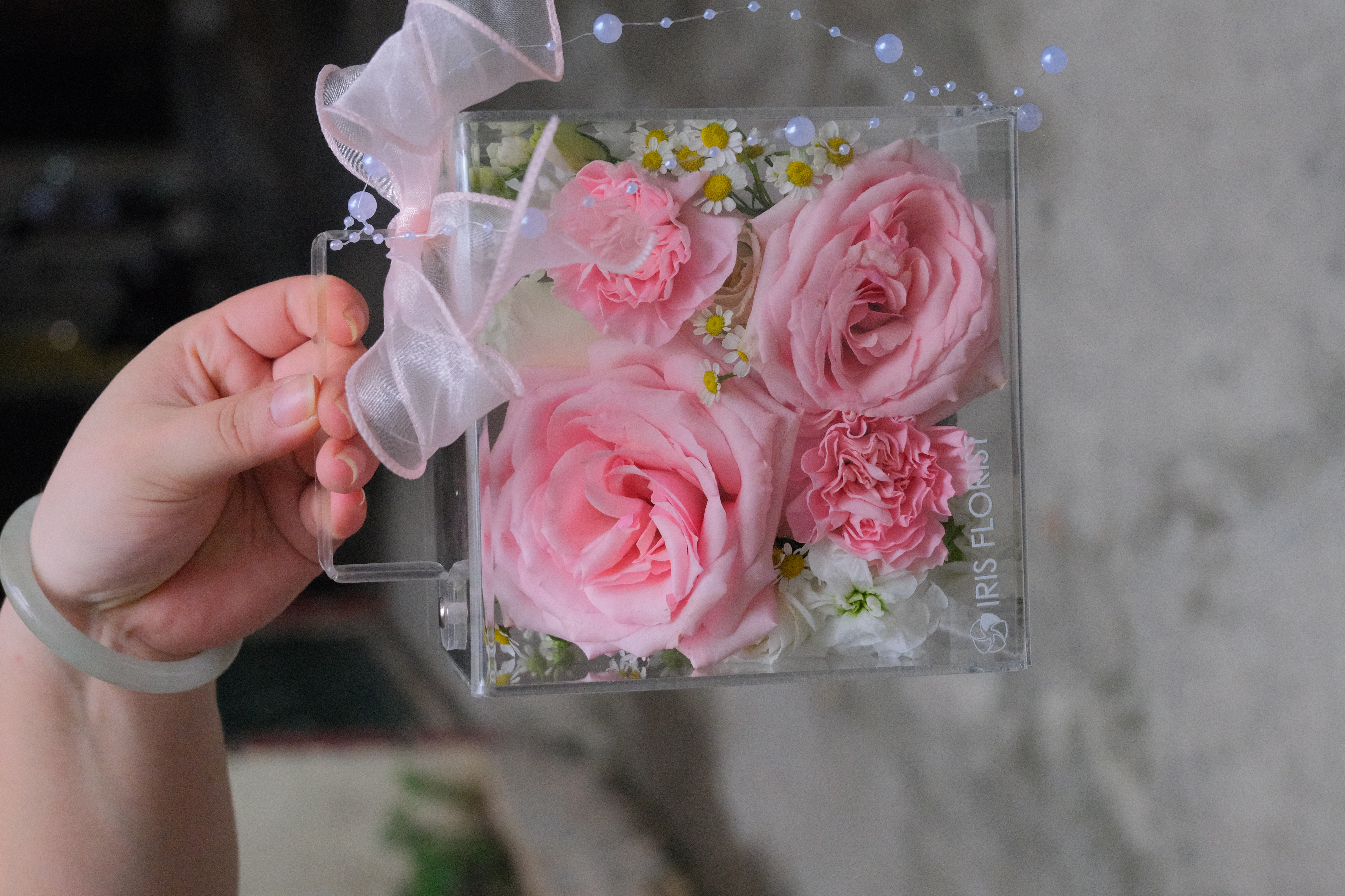 Hộp hoa Mini Mica - Tone Hồng/ Cam/ Xanh_thumbnail_2