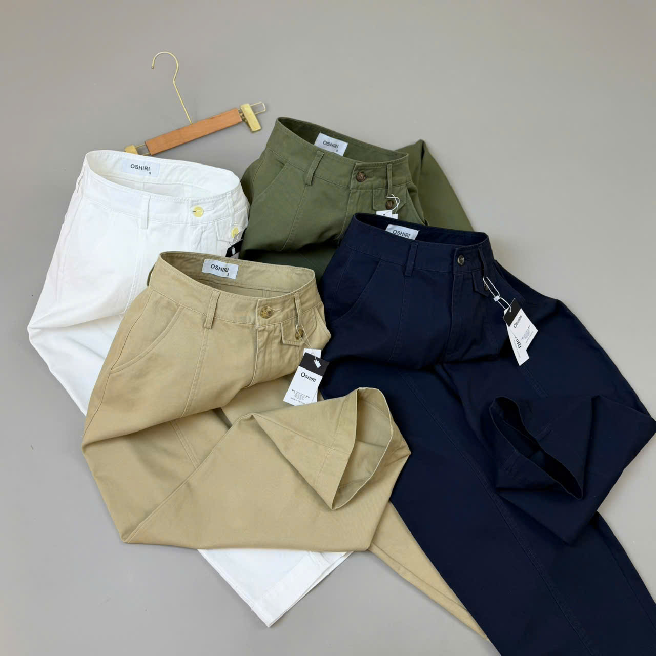 E333 QUẦN KAKI ỐNG CONG PHỐI GÂN OSHIRI 4 MÀU_thumbnail_3