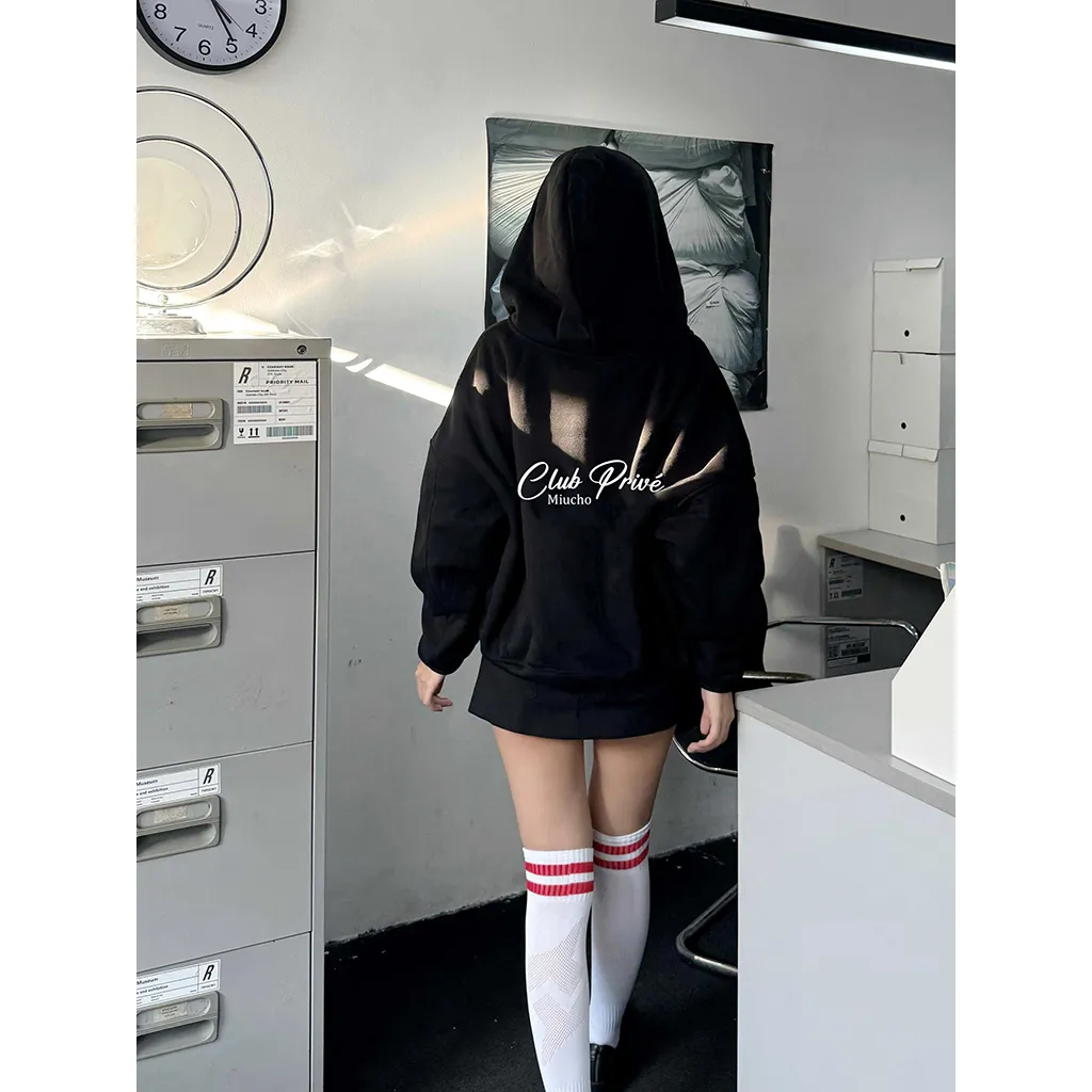 Áo khoác hoodie zip nam nữ Miucho nỉ 2 da dày dặn thoáng mát form boxy hot trend 2838_thumbnail_4