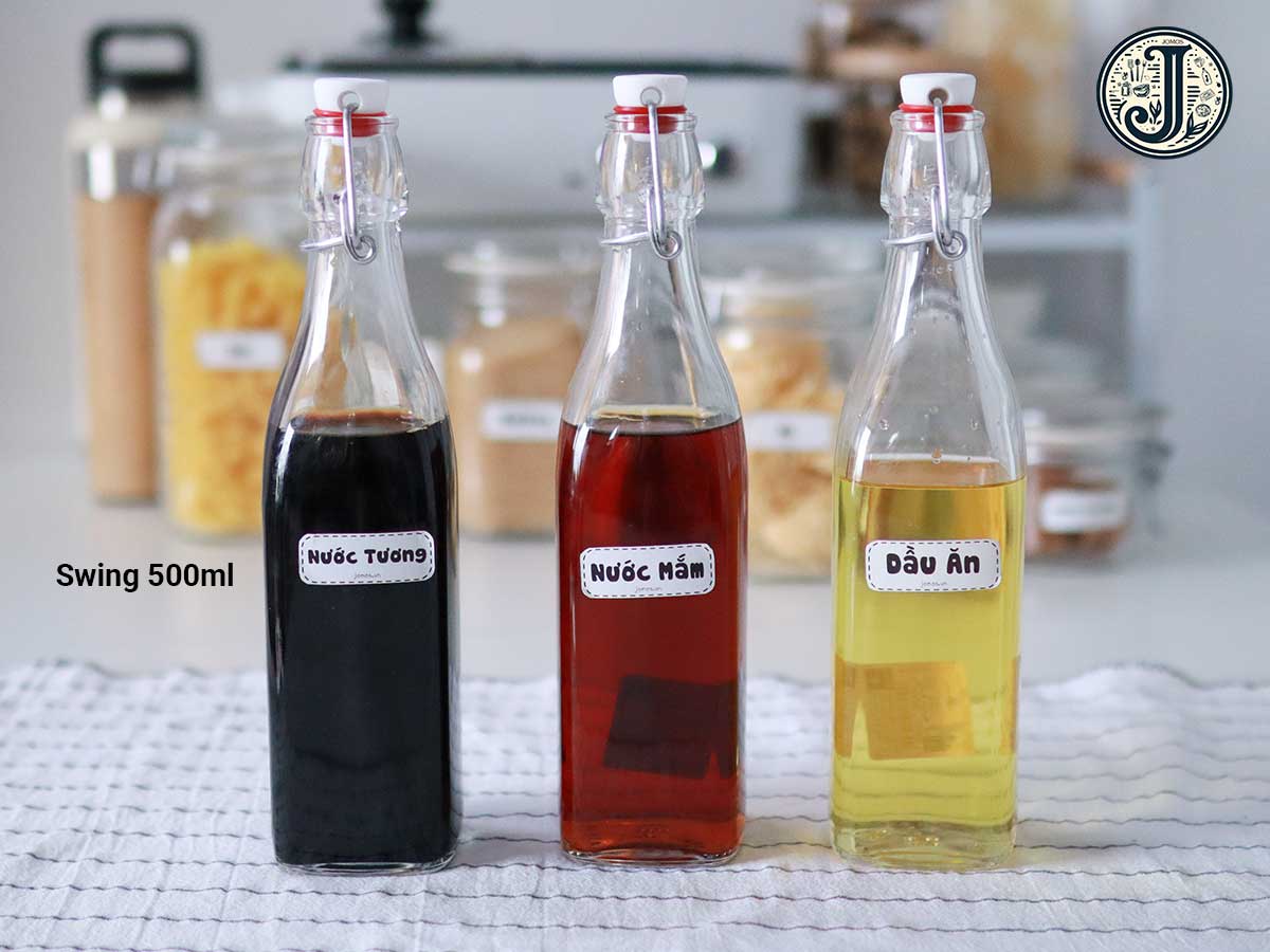 Chai thủy tinh đựng nước, mật ong nắp cài kín hơi Bormioli Rocco_thumbnail_5