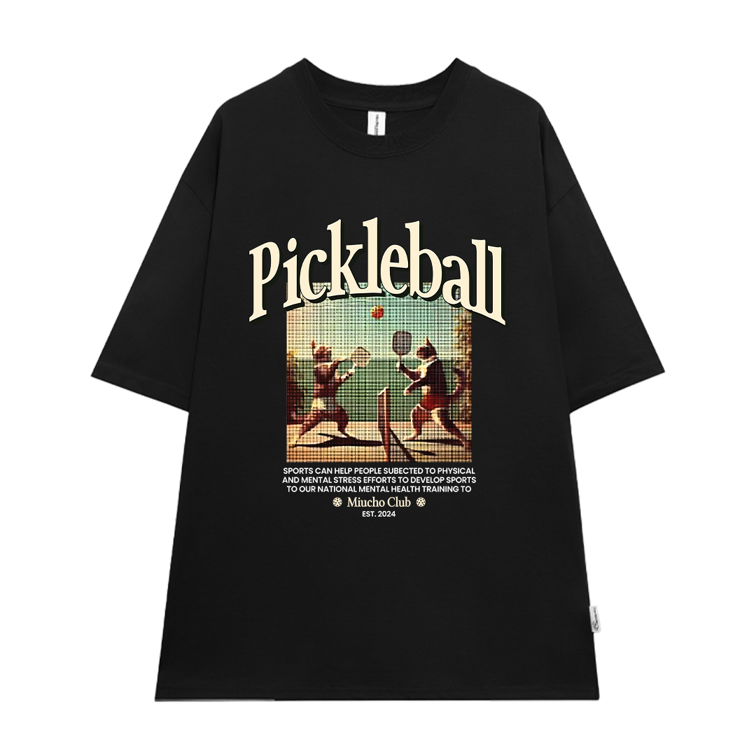 Áo thun nữ form rộng PICKLEBALL ATD1598 Miucho vải cotton 4 chiều thoáng mát cổ tròn in mix_thumbnail_8