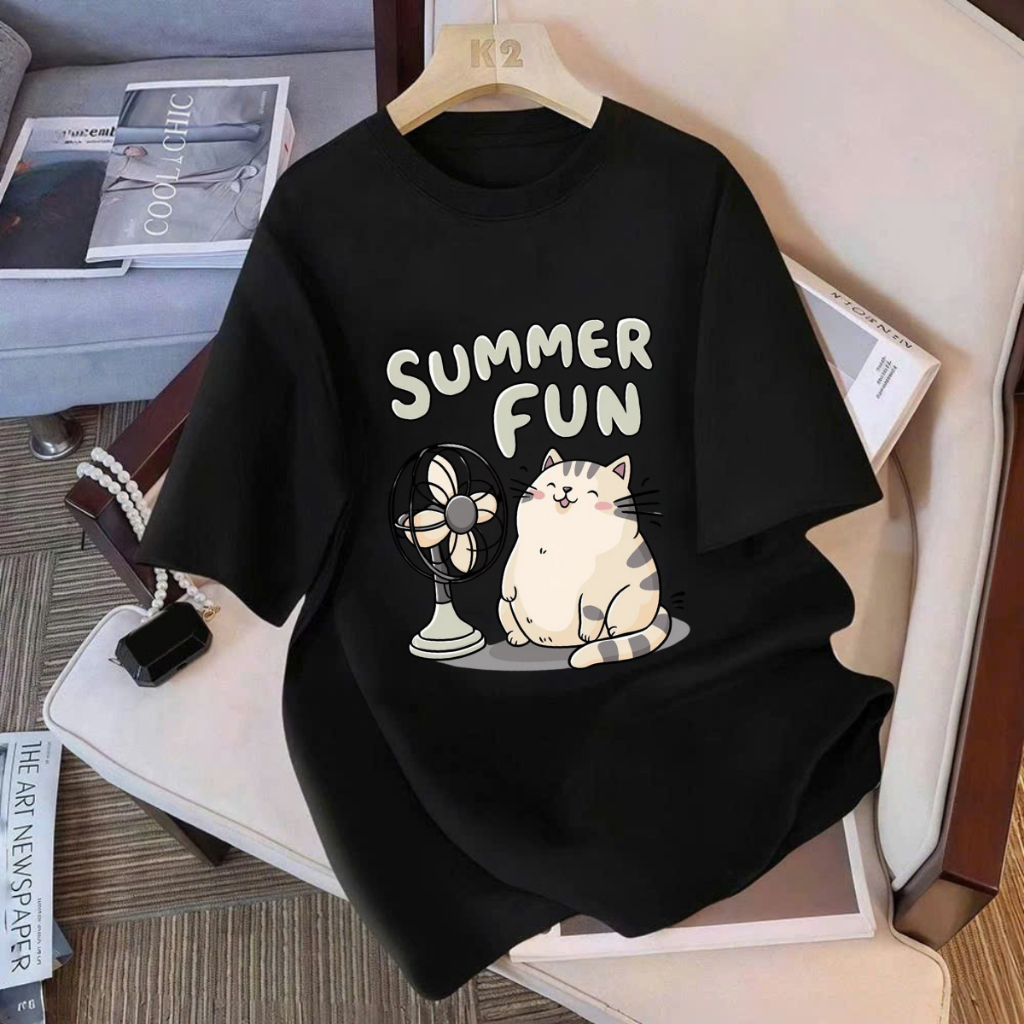 Áo thun nữ form rộng hình Mèo dễ thương local brand We Tee chất cotton 250 gsm - T026_thumbnail_5