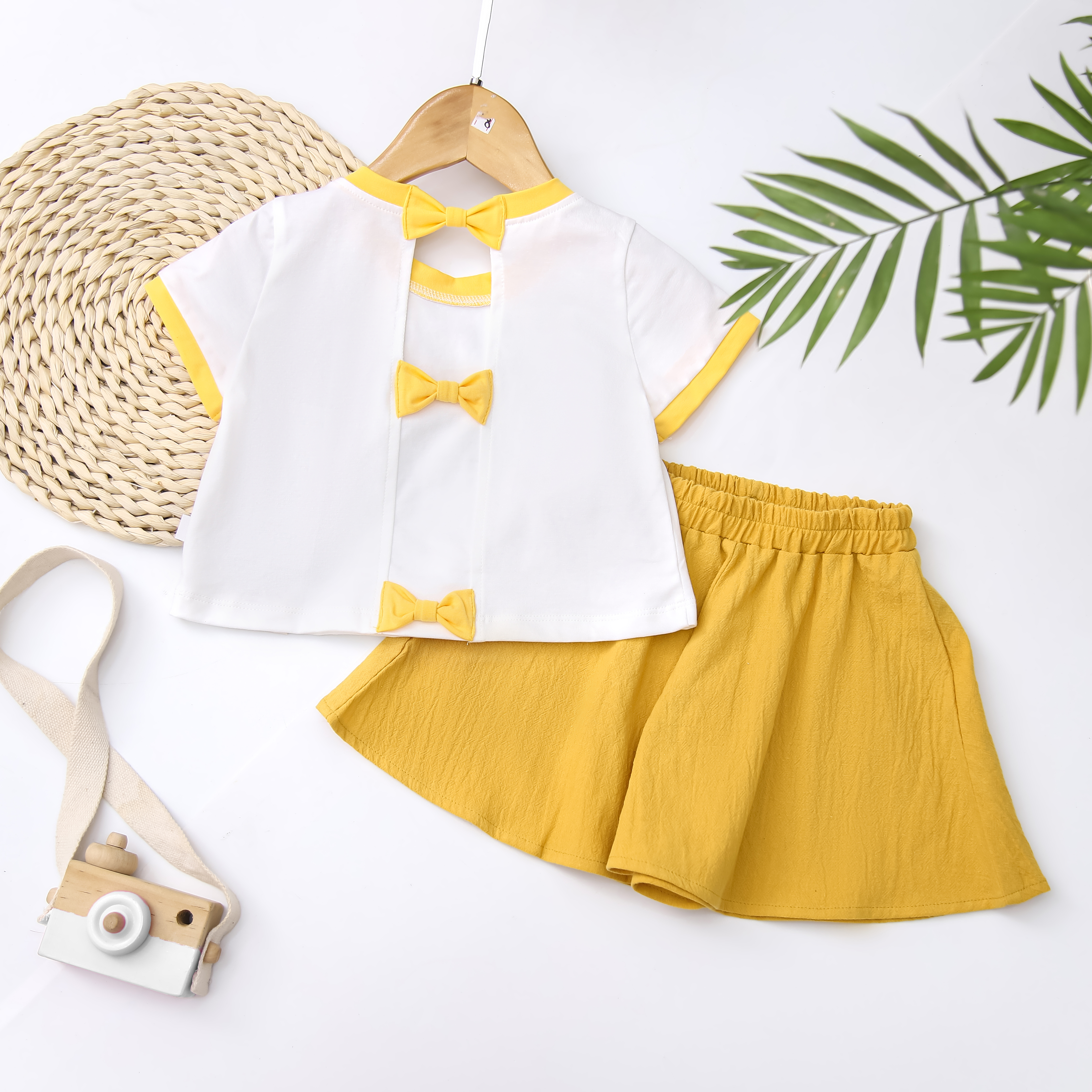 Set áo thun phối nơ quần thô cara_thumbnail_1