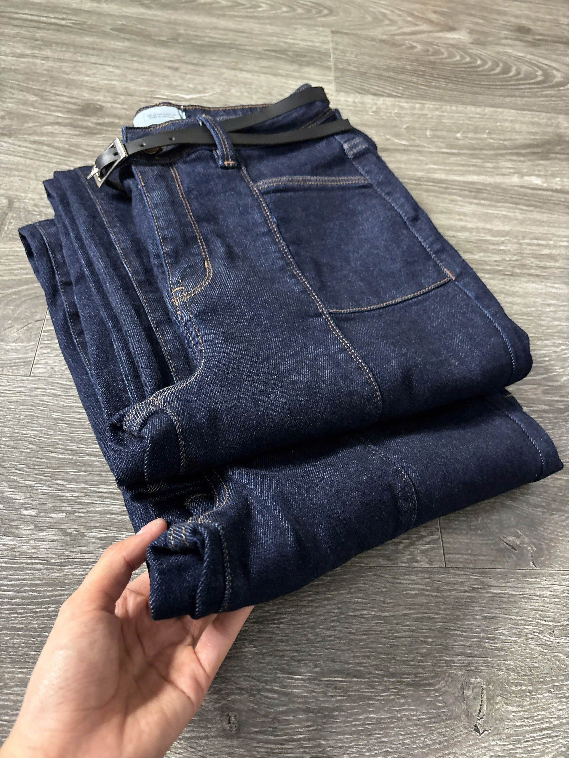 H21 QUẦN JEAN SUÔNG ĐẬM  (KÈM BELT)_thumbnail_5