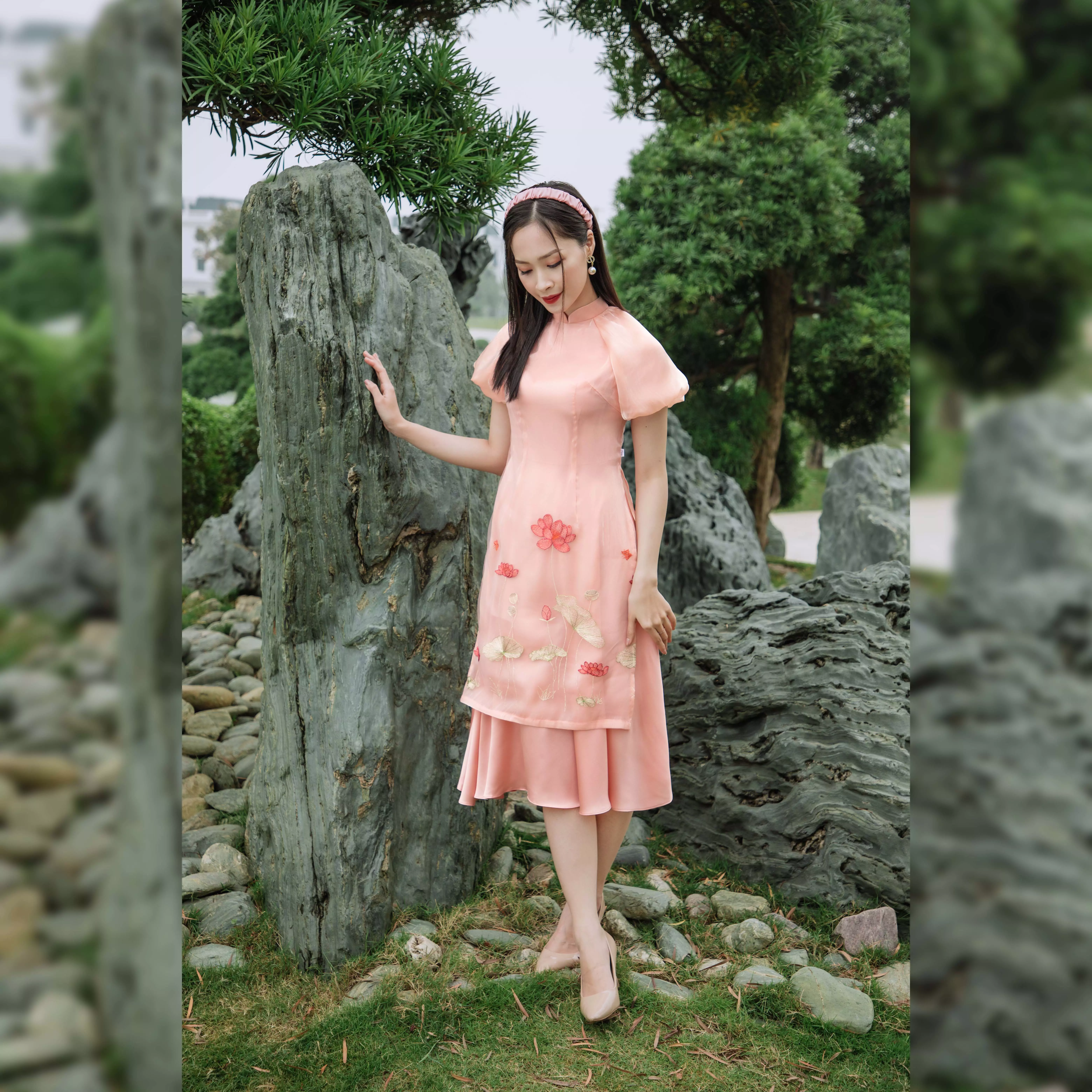 Áo dài hoa sen mẹ_thumbnail_7