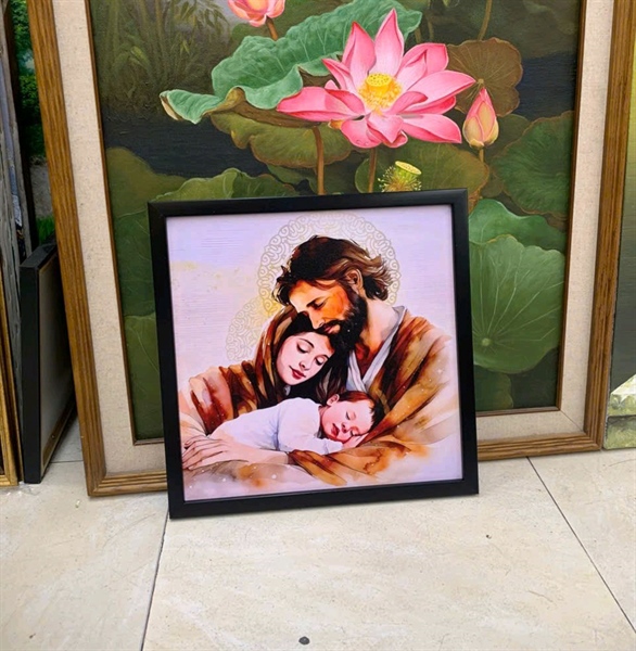 Tranh canvas Gia Đình Thánh Gia 40x40cm