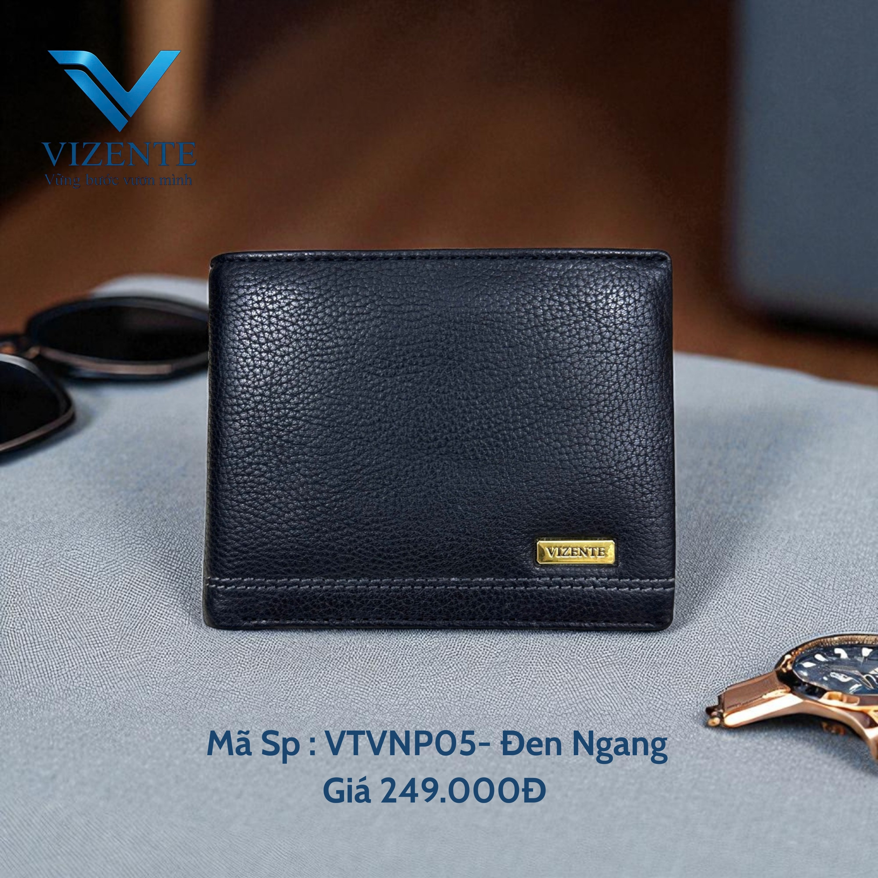 Ví  da bò nam cao cấp vân Miu VTVNP05