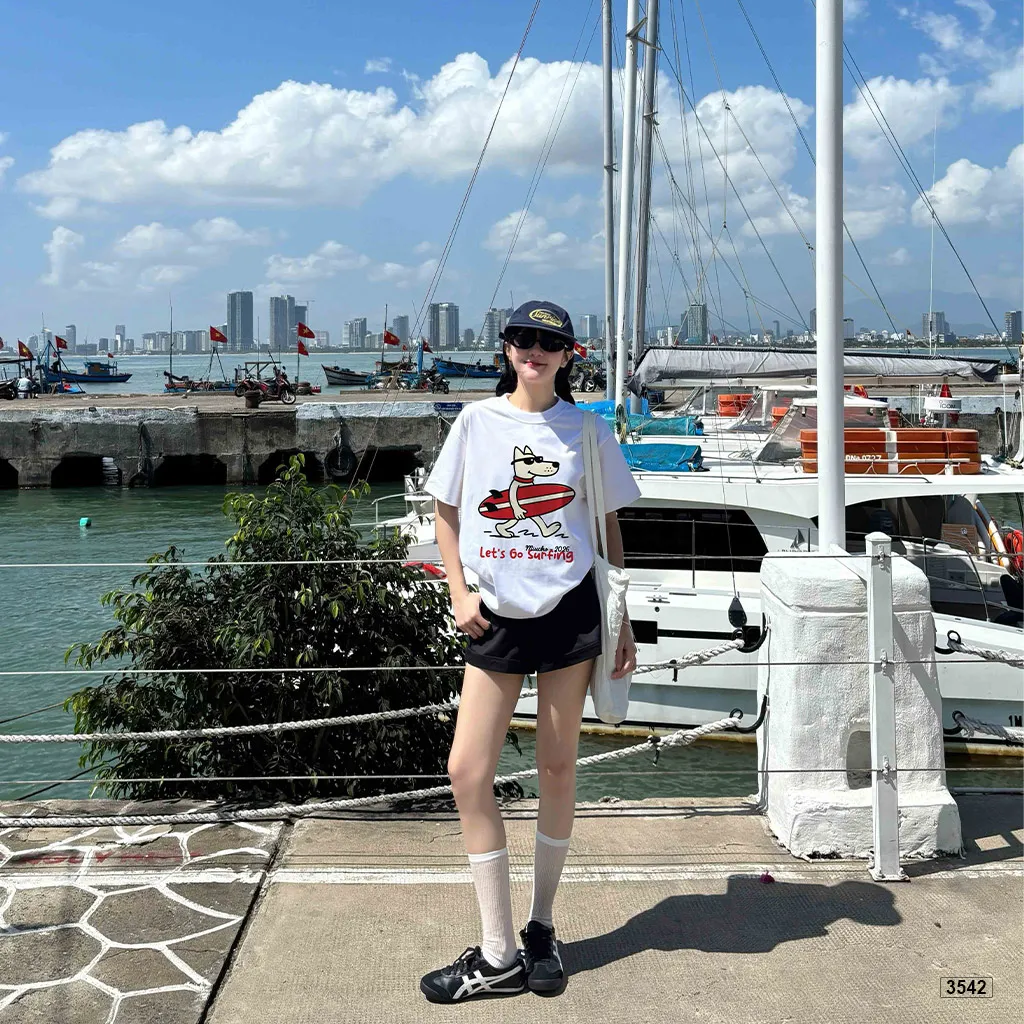 Áo thun boxy phong cách streetwear summer Miucho 3542_thumbnail_5