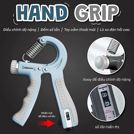 KÌM BÓP TẬP CƠ TAY ĐẾM SỐ