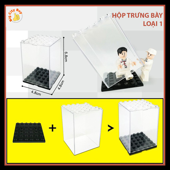 Hộp trưng bày Hộp mica đựng minifigures trong suốt đế đen- kính dày- loại nhỏ đựng 1 minifig_thumbnail_3