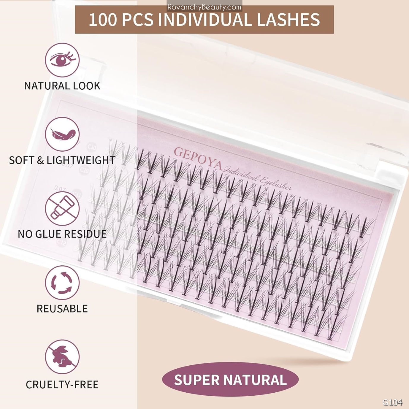 G104 Mi Lẻ GEPORA 100 Sợi, Siêu Tự Nhiên, Mềm Nhẹ, Không Keo Thừa, Tái Sử Dụng_thumbnail_14