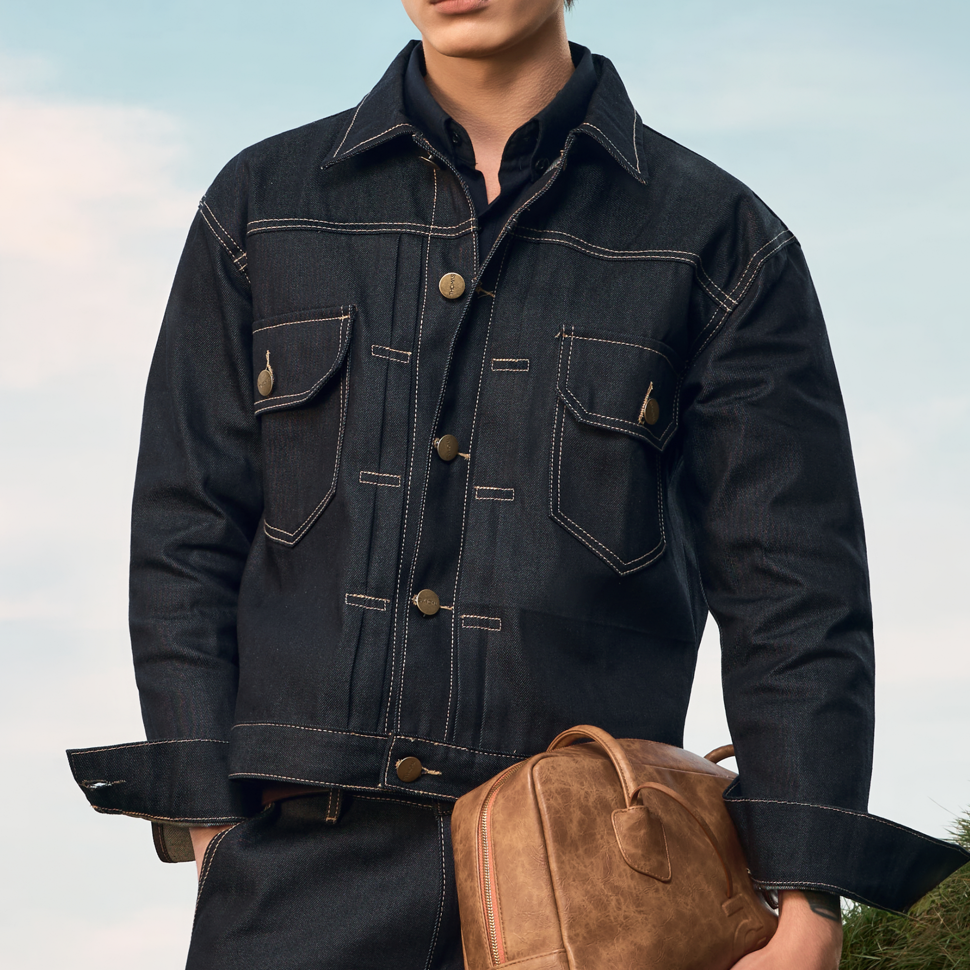 Áo Jacket The Glide Vải Raw Denim Form Regular