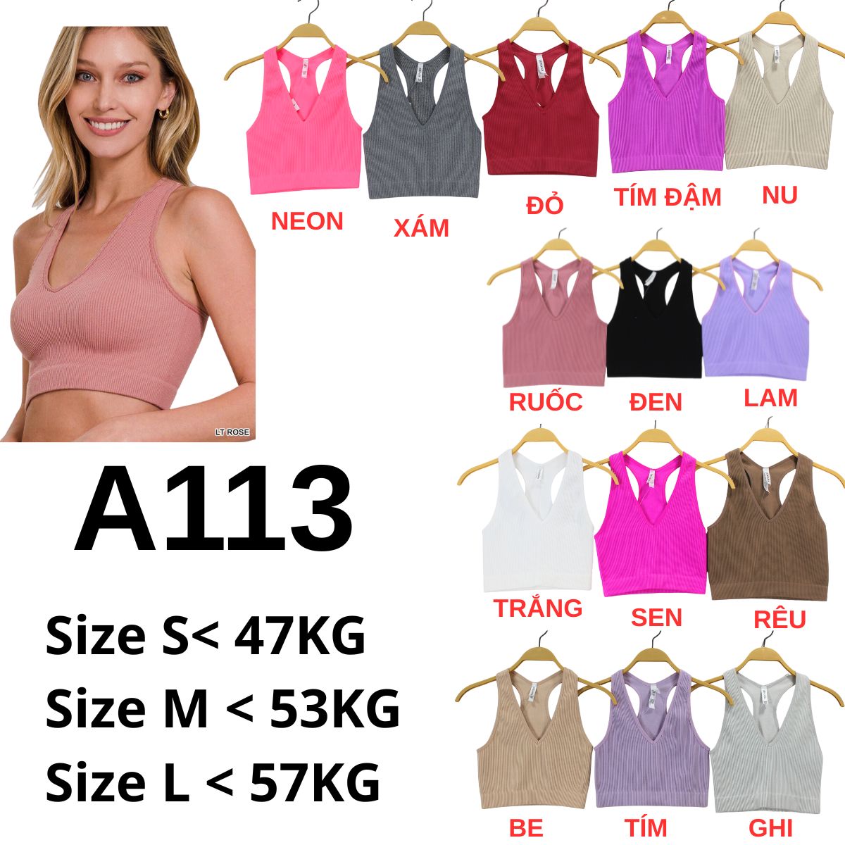 A113-ÁO TẬP DỆT