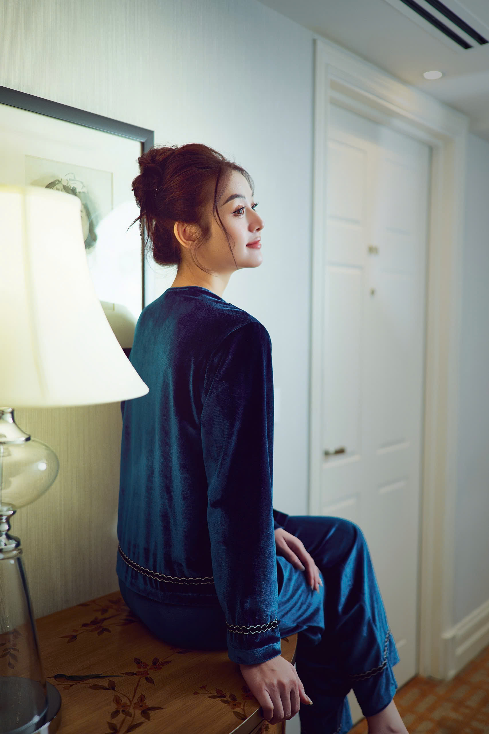 Bộ nhung áo dài, quần dài BN579_thumbnail_2