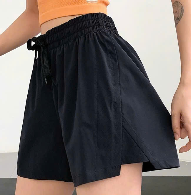 Quần Đùi Thể Thao Dáng Boxer 2Lớp Phối Laze