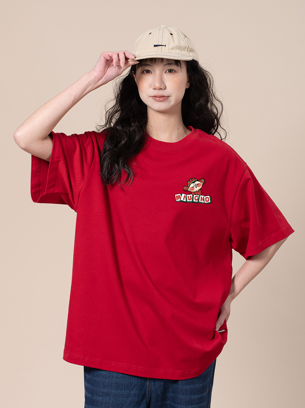 Áo thun tết form rộng cổ tròn chất vải cotton 4c co giãn thoáng mát ATD1743 Miucho in mix_thumbnail_3