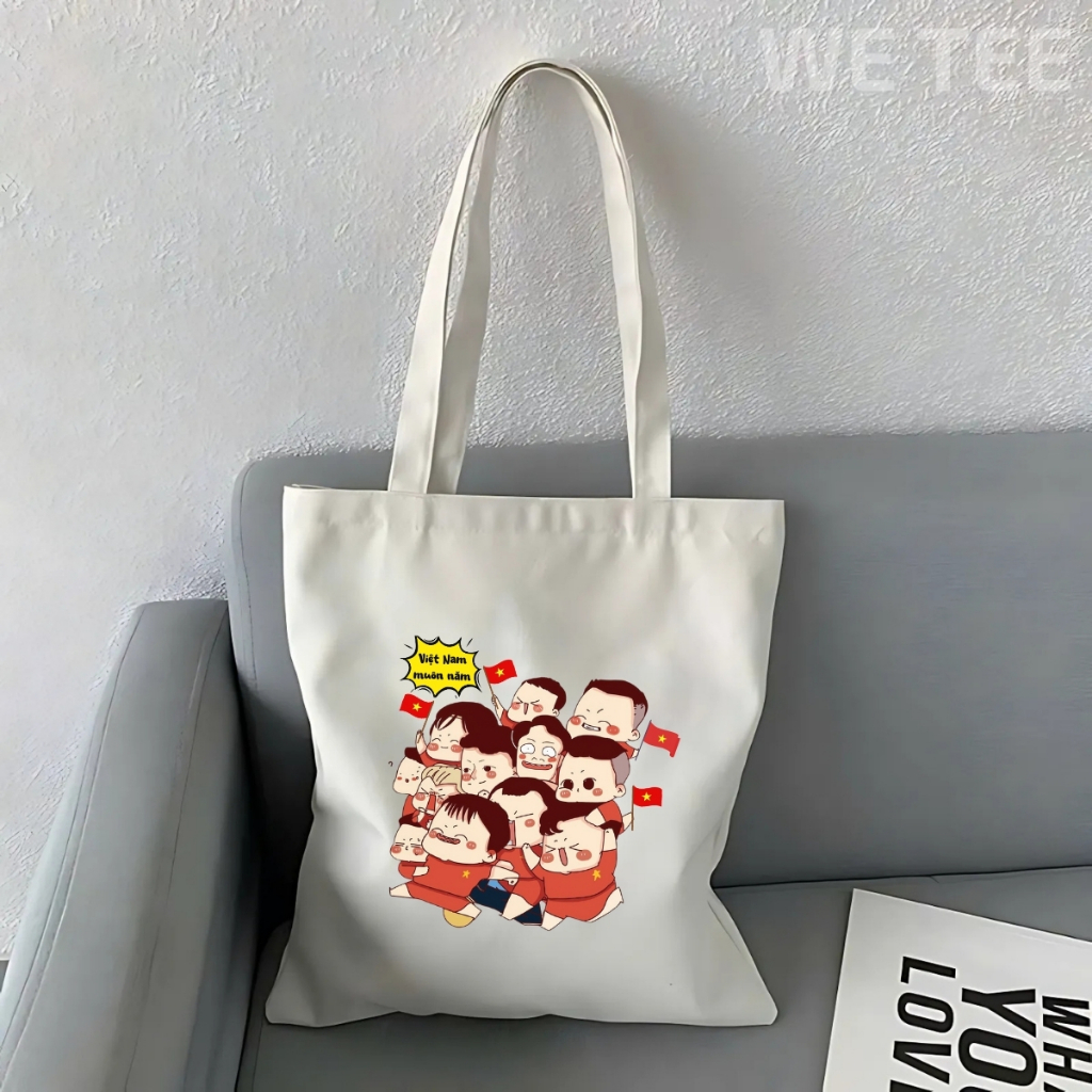 Túi tote vải canvas Tự hào tôi là người Việt Nam có khoá kéo và ngăn phụ, đi học đi chơi - TOTE19_thumbnail_11