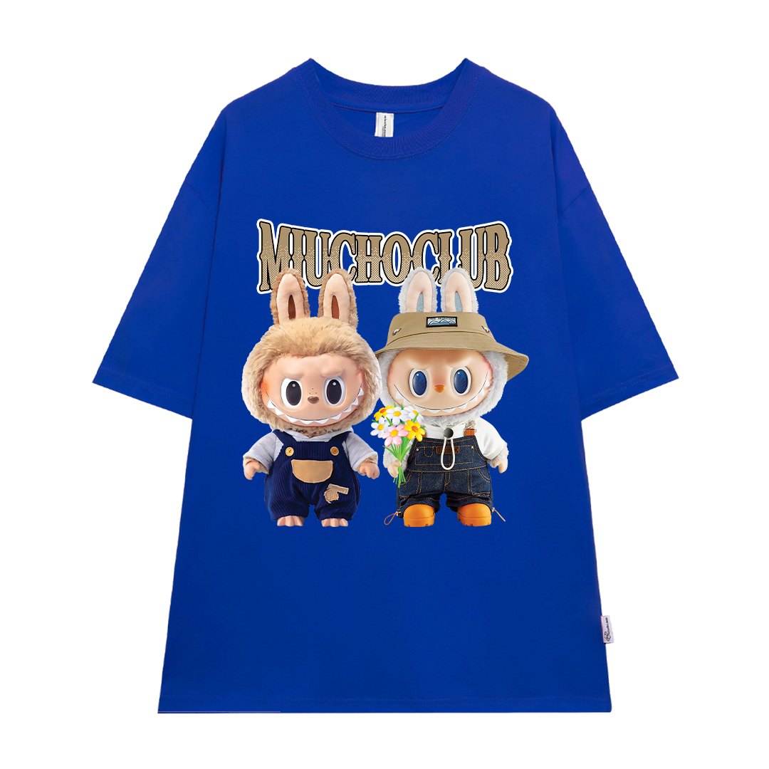 Áo phông labubu form rộng nhiều màu ATD1448 Miucho vải cotton cổ tròn in mix_thumbnail_17