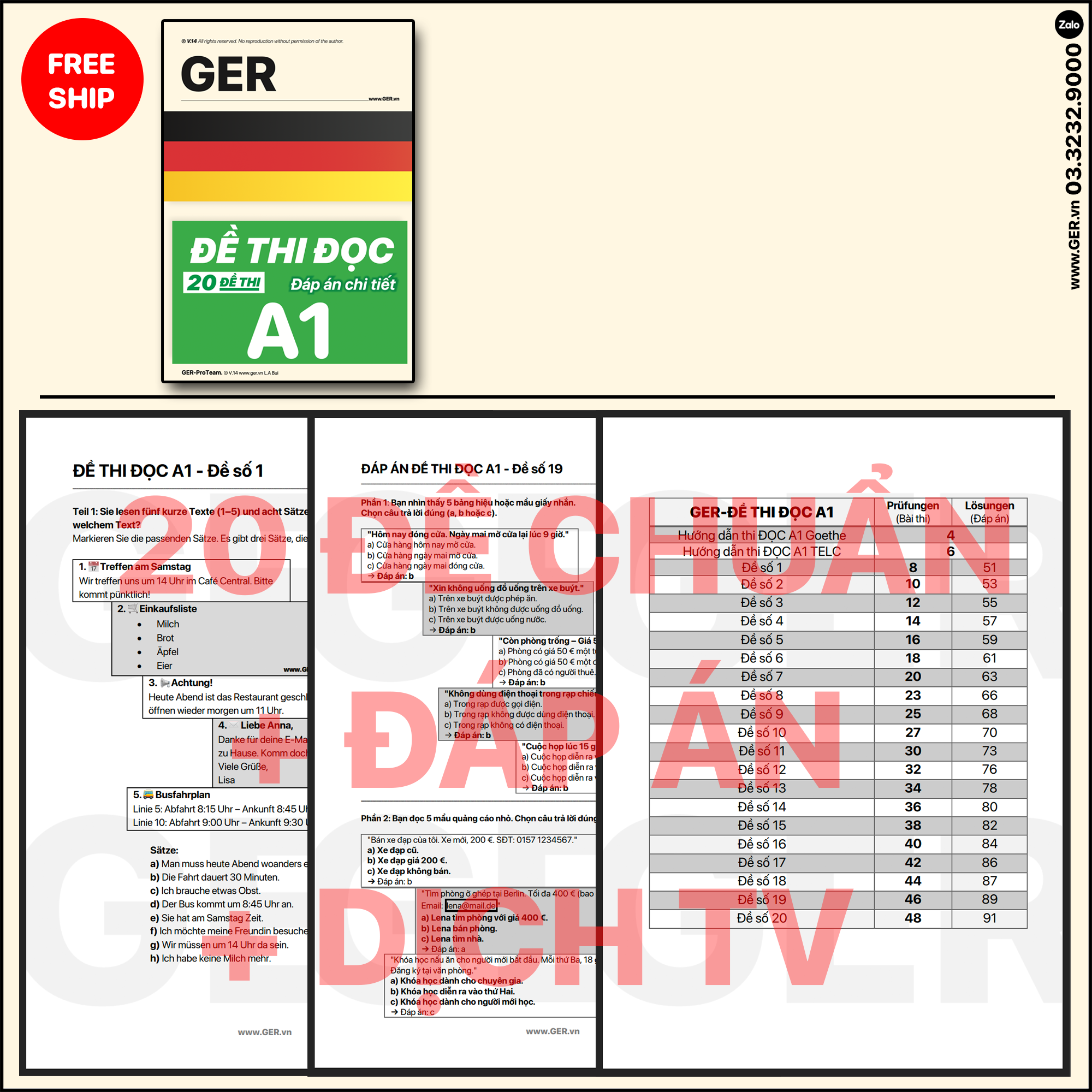 Đề Thi Đọc Tiếng Đức A1